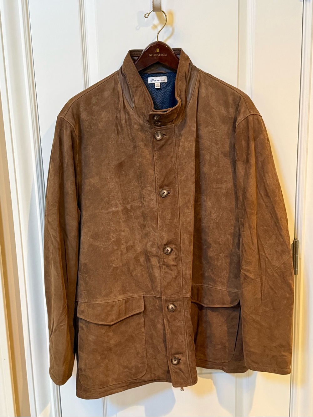 Peter Millar Brown Suede Lightweight Jacket